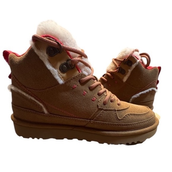 UGG Women Highland Hi Heritage Sneakers Chestnut Fiery Red Size 7 Boots - Picture 3 of 10